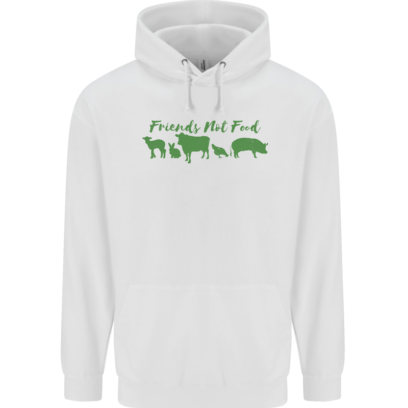 Animals Are Friends Not Food Vegan Childrens Kids Hoodie White