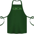 Animals Are Friends Not Food Vegan Cotton Apron 100% Organic Forest Green
