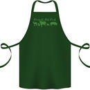 Animals Are Friends Not Food Vegan Cotton Apron 100% Organic Forest Green