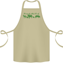 Animals Are Friends Not Food Vegan Cotton Apron 100% Organic Khaki