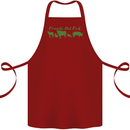 Animals Are Friends Not Food Vegan Cotton Apron 100% Organic Maroon