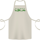 Animals Are Friends Not Food Vegan Cotton Apron 100% Organic Natural