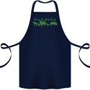 Animals Are Friends Not Food Vegan Cotton Apron 100% Organic Navy Blue