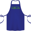 Animals Are Friends Not Food Vegan Cotton Apron 100% Organic Royal Blue