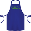 Animals Are Friends Not Food Vegan Cotton Apron 100% Organic Royal Blue