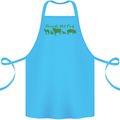 Animals Are Friends Not Food Vegan Cotton Apron 100% Organic Turquoise