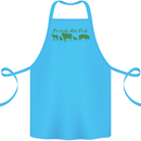 Animals Are Friends Not Food Vegan Cotton Apron 100% Organic Turquoise