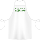 Animals Are Friends Not Food Vegan Cotton Apron 100% Organic White