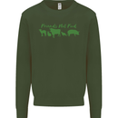 Animals Are Friends Not Food Vegan Kids Sweatshirt Jumper Forest Green
