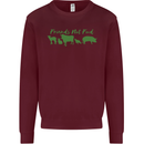 Animals Are Friends Not Food Vegan Kids Sweatshirt Jumper Maroon