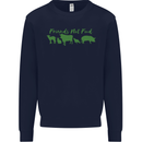 Animals Are Friends Not Food Vegan Kids Sweatshirt Jumper Navy Blue