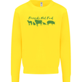Animals Are Friends Not Food Vegan Kids Sweatshirt Jumper Yellow