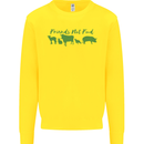 Animals Are Friends Not Food Vegan Kids Sweatshirt Jumper Yellow