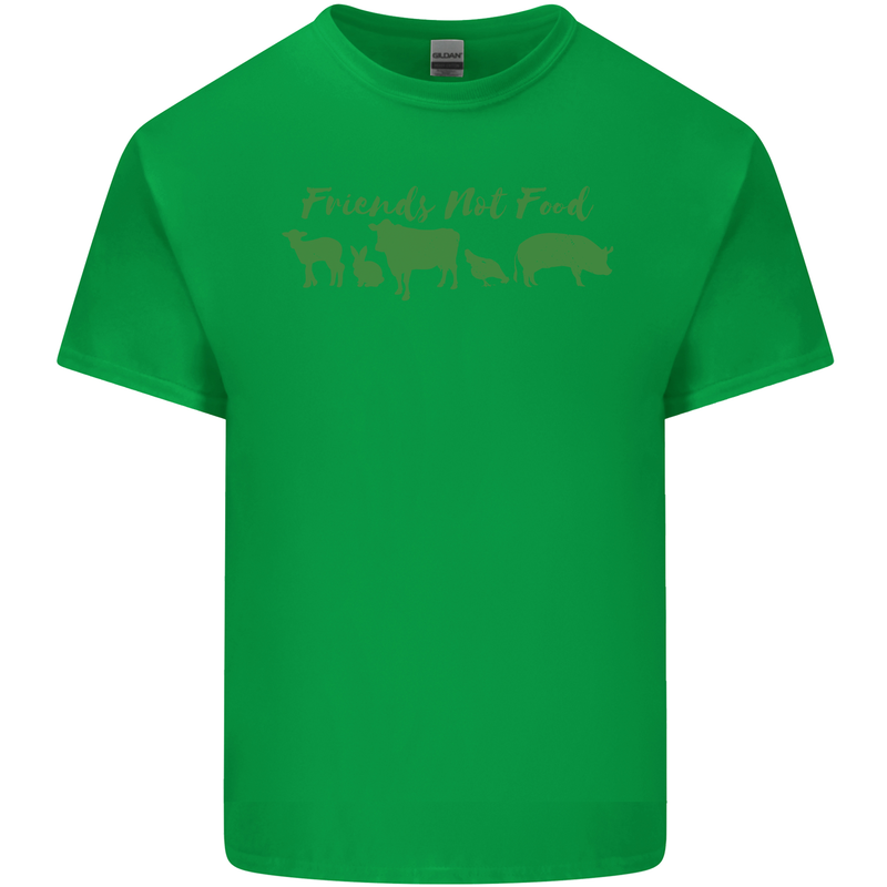 Animals Are Friends Not Food Vegan Kids T-Shirt Childrens Irish Green