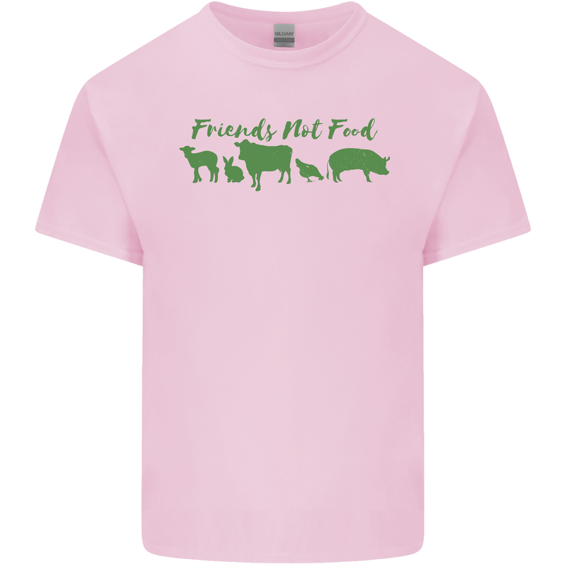 Animals Are Friends Not Food Vegan Kids T-Shirt Childrens Light Pink