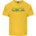 Animals Are Friends Not Food Vegan Kids T-Shirt Childrens Yellow