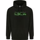 Animals Are Friends Not Food Vegan Mens 80% Cotton Hoodie Black