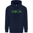 Animals Are Friends Not Food Vegan Mens 80% Cotton Hoodie Navy Blue