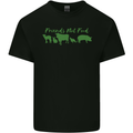 Animals Are Friends Not Food Vegan Mens Cotton T-Shirt Tee Top Black