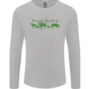 Animals Are Friends Not Food Vegan Mens Long Sleeve T-Shirt Sports Grey