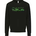 Animals Are Friends Not Food Vegan Mens Sweatshirt Jumper Black