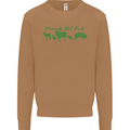 Animals Are Friends Not Food Vegan Mens Sweatshirt Jumper Caramel Latte