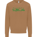 Animals Are Friends Not Food Vegan Mens Sweatshirt Jumper Caramel Latte