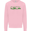 Animals Are Friends Not Food Vegan Mens Sweatshirt Jumper Light Pink