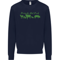 Animals Are Friends Not Food Vegan Mens Sweatshirt Jumper Navy Blue