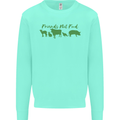 Animals Are Friends Not Food Vegan Mens Sweatshirt Jumper Peppermint