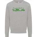 Animals Are Friends Not Food Vegan Mens Sweatshirt Jumper Sports Grey