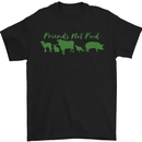 Animals Are Friends Not Food Vegan Mens T-Shirt 100% Cotton Black