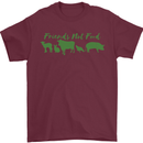 Animals Are Friends Not Food Vegan Mens T-Shirt 100% Cotton Maroon