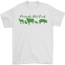 Animals Are Friends Not Food Vegan Mens T-Shirt 100% Cotton White