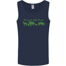 Animals Are Friends Not Food Vegan Mens Vest Tank Top Navy Blue