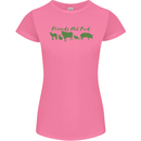 Animals Are Friends Not Food Vegan Womens Petite Cut T-Shirt Azalea