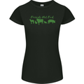 Animals Are Friends Not Food Vegan Womens Petite Cut T-Shirt Black