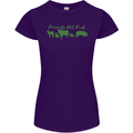 Animals Are Friends Not Food Vegan Womens Petite Cut T-Shirt Purple