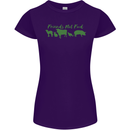 Animals Are Friends Not Food Vegan Womens Petite Cut T-Shirt Purple