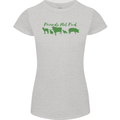 Animals Are Friends Not Food Vegan Womens Petite Cut T-Shirt Sports Grey
