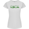 Animals Are Friends Not Food Vegan Womens Petite Cut T-Shirt White