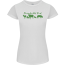 Animals Are Friends Not Food Vegan Womens Petite Cut T-Shirt White