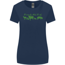 Animals Are Friends Not Food Vegan Womens Wider Cut T-Shirt Navy Blue