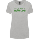 Animals Are Friends Not Food Vegan Womens Wider Cut T-Shirt Sports Grey