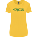 Animals Are Friends Not Food Vegan Womens Wider Cut T-Shirt Yellow