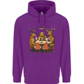 Animals Funny Wildlife Poker Game Cards Childrens Kids Hoodie Purple