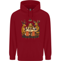 Animals Funny Wildlife Poker Game Cards Childrens Kids Hoodie Red