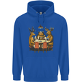 Animals Funny Wildlife Poker Game Cards Childrens Kids Hoodie Royal Blue