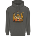Animals Funny Wildlife Poker Game Cards Childrens Kids Hoodie Storm Grey