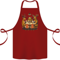 Animals Funny Wildlife Poker Game Cards Cotton Apron 100% Organic Maroon